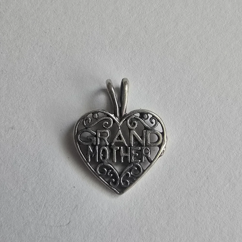 Sterling Silver Heart Pendant Charm - Picture 1 of 3